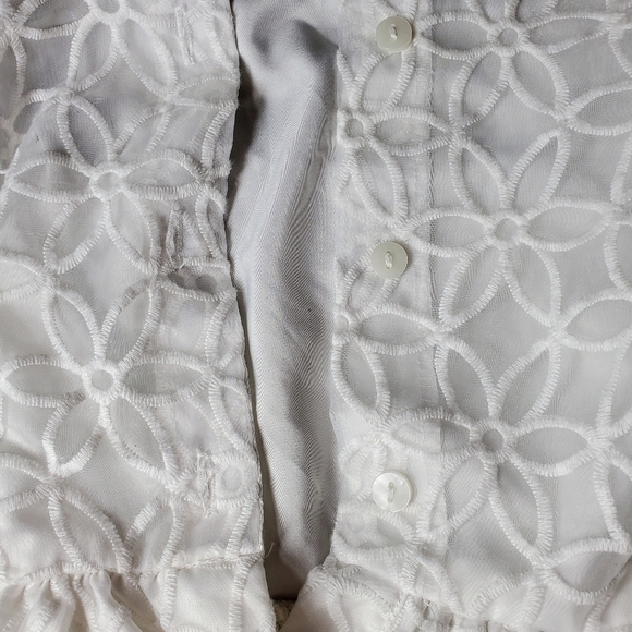 Carter's White Size 4T Floral Embroidered Sleeveleas Formal Girl's Dress EUC - Picture 3 of 10